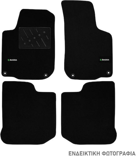 Lampa Set of Front and Rear Mats 4pcs for Volkswagen Golf Plus 2014 Black