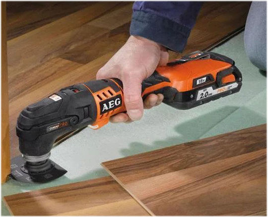 AEG Tools OMNI 18C LI-202 BKIT1X Παλινδρομικό Πολυεργαλείο 18V 2x2Ah