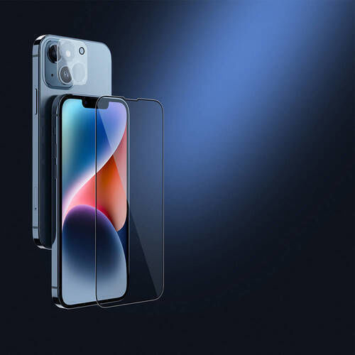 Nillkin 2in1 Full Face Tempered Glass Negru (iPhone 13 Pro Max)