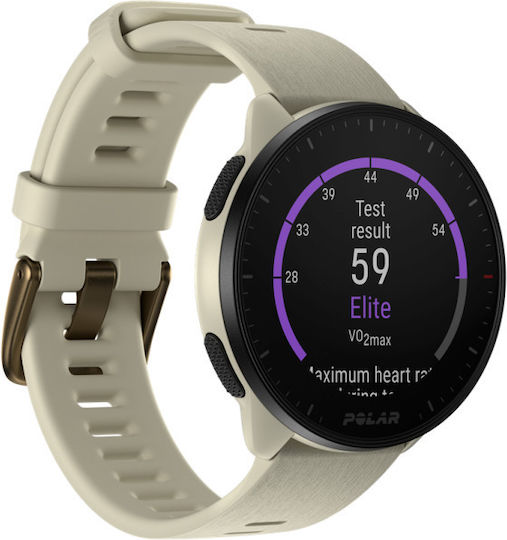 Polar Pacer 45mm Smartwatch with Heart Rate Monitor (Cloud White)