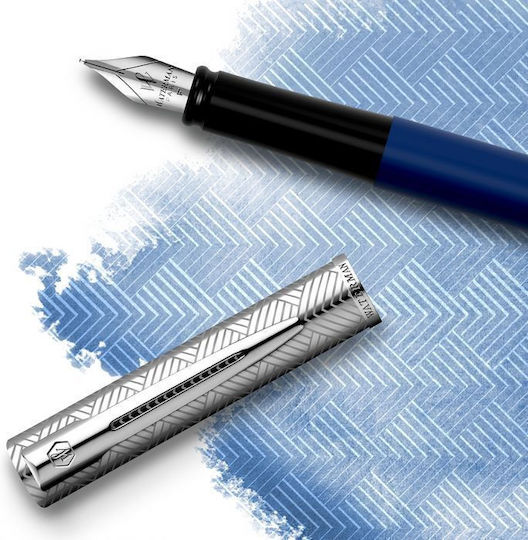 Waterman Allure DLX Stilou Fine Roșu Din Otel Cu Cerneală Albastră