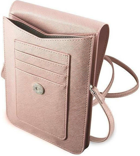Guess Saffiano Triangle Sock & Pouch Ροζ