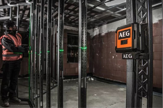 AEG Tools CLG 220 Έκδοση Κ Αυτορυθμιζόμενο Γραμμικό Αλφάδι Laser Πράσινης Δέσμης με Εύρος Εργασίας 20m