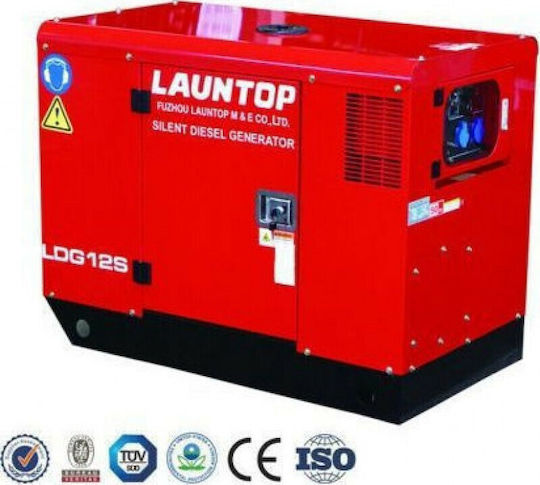 Launtop LDG12S 380V Τριφασική Αθόρυβη Γεννήτρια Πετρελαίου με Ηλεκτρική Μίζα και Μέγιστη Ισχύ 13.5kVA