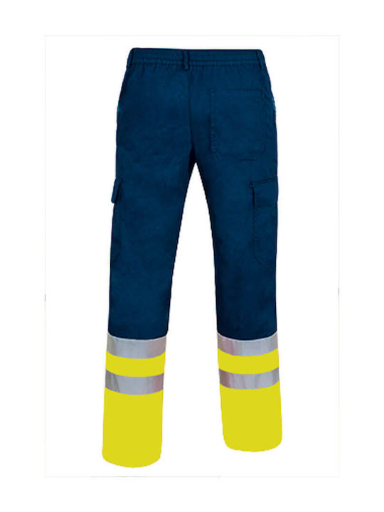 Valento Train Reflective Work Trousers Blue PAVATRAAM