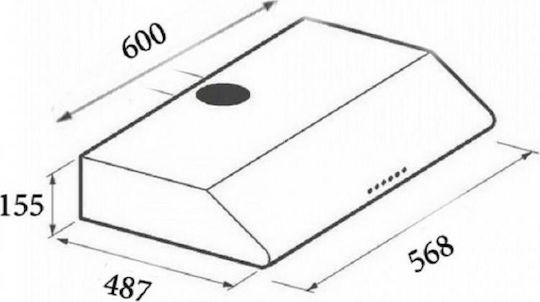 Pyramis Класически 60см Бял