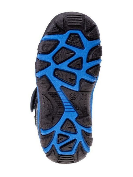 Baisy Mid Kids Boots with Velcro Navy Blue