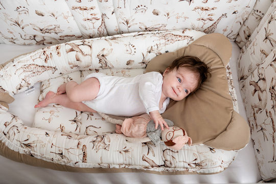 Tuttolina Baby-Kissen Nest Savanna Beige 55x80cm