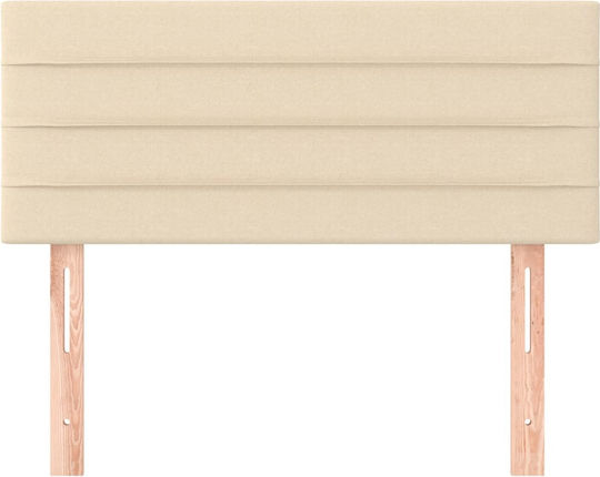 vidaXL Fabric Bed Headboard Cream 100x78cm