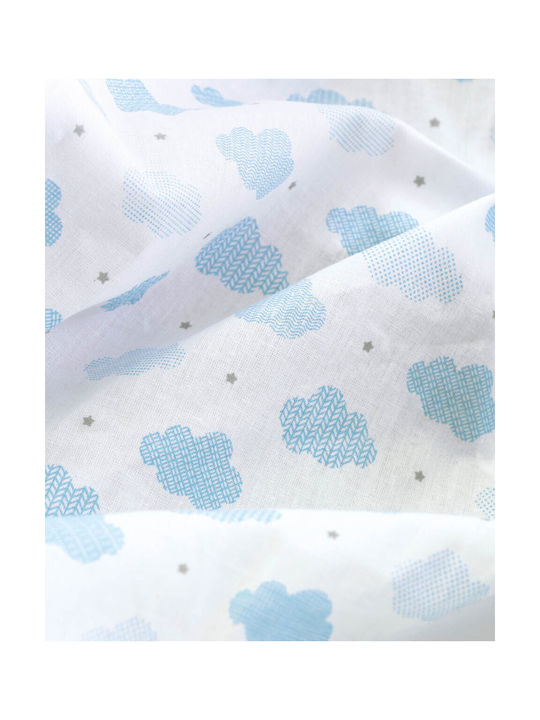 Rythmos Set Cearceafuri Pentru Copii Single Cloudy Blue 160x260cm Rythmos Set Cearceafuri Pentru Copii Single Cloudy Blue 160x260cm