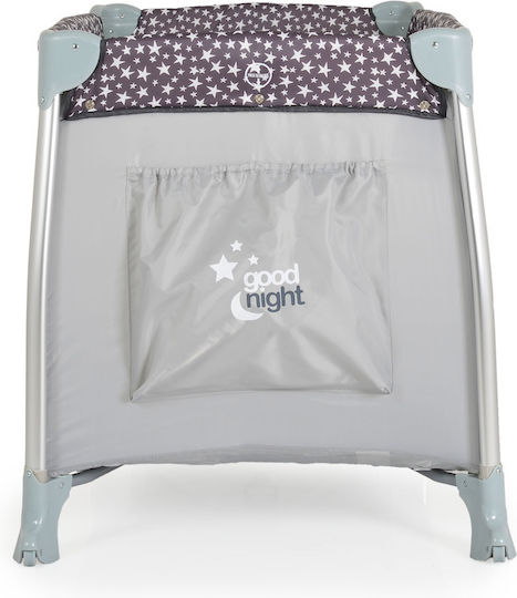 Cangaroo Good Night Loc de joacă 2 Nivele cu Schimbător & Saltea Gri 120x60cm