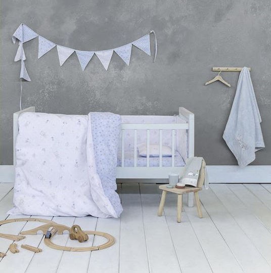 Nima Muffy Baby Sheets Set Cradle Cotton Light Blue 70x110cm 2pcs