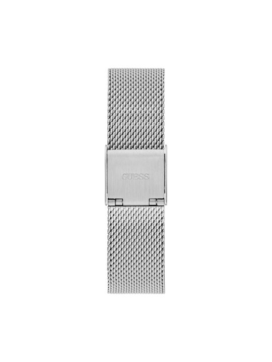 Guess Γυναικείο Ρολόι 32mm Μπαταρίας με Ασημί Μεταλλικό Μπρασελέ
