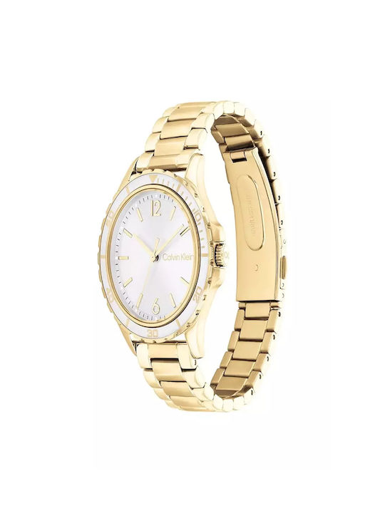 Calvin Klein Lively Watch with Gold Metal Bracelet