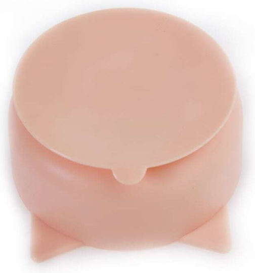 Baby Wise Baby Food Bowl Kitten made of Silicone Pink
