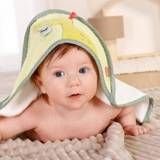 Fehn Hooded Baby Bath Towel Dinosaur Multicolour
