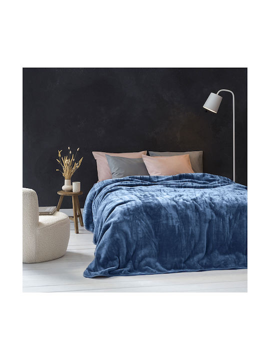 Nima Blanket Velvet Coperta Navy Blue 160x220cm