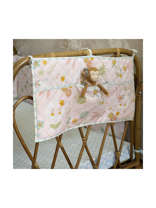Nima Kinderzimmer-Aufbewahrungskörbe Happy Monkey Rosa