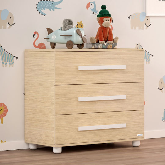 Casababy Giraffe Σετ Βρεφικού Δωματίου με Κρεβάτι & Συρταριέρα Μπεζ / Λευκό