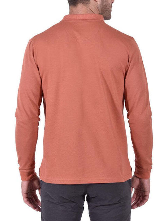 Polo Bluză cu mânecă lungă Terracotta