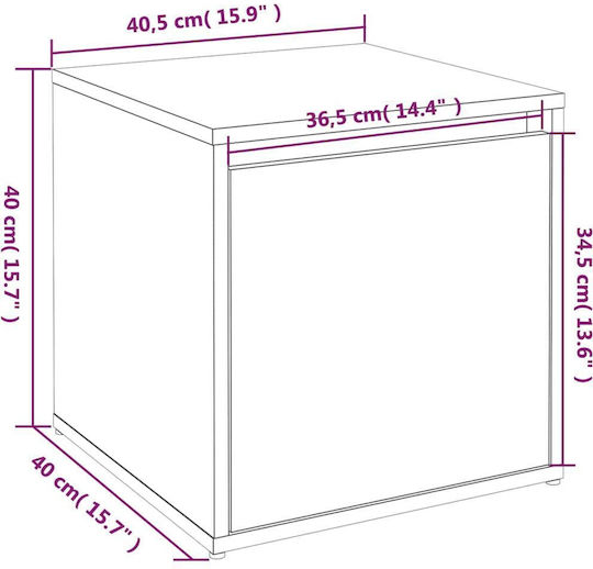 Scaune Camera de zi Cu spațiu de depozitare Lemn Brown Oak 40.5x40x40buc