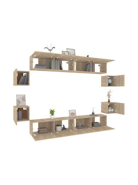Living Room TV Unit Sonoma Oak 8pcs L100xW30xH30cm
