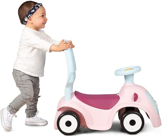 Smoby Maestro Αυτοκινητάκι Ride On με Χειρολαβή για 12+ μηνών Ροζ