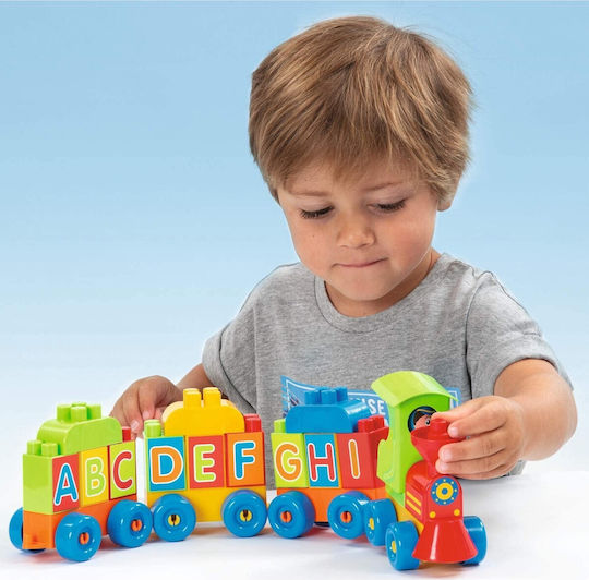 Ecoiffier Cuburi de Construit Educative Tren Pentru 1.5+ Ani 18 Bucăți
