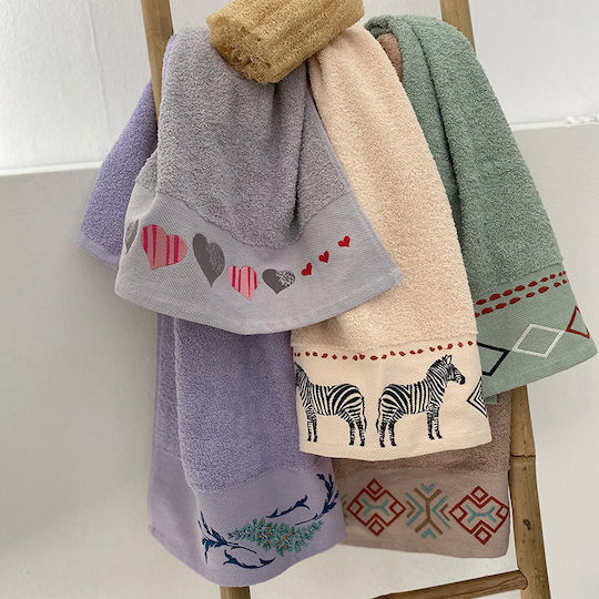 Palamaiki Bath Towel Set 3pcs Carn Multicolored Weight 500gr/m²