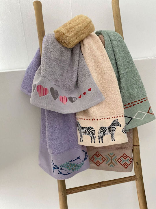 Palamaiki Bath Towel Set 3pcs Carn Multicolored Weight 500gr/m²