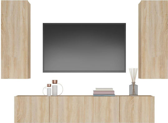 Животно помещение ТВ единица Sonoma Oak 4pcs Д80xШ30xВ30бр