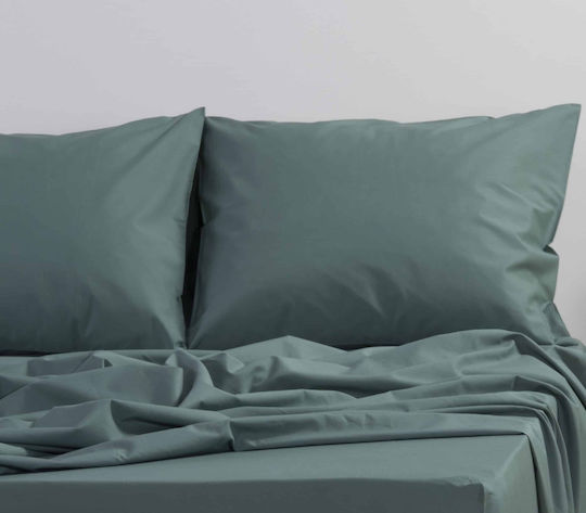 Nef-Nef Homeware Basic Pillowcase Set with Envelope Cover 1172 Green 52x72cm.