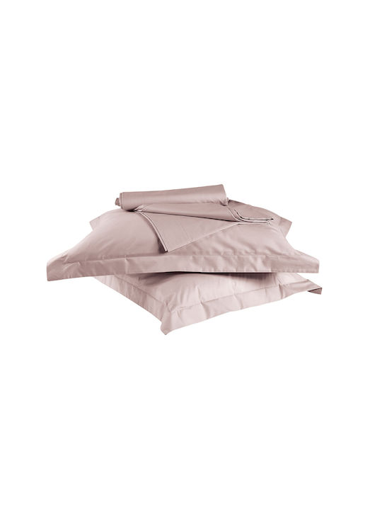 Kentia True Colours Pillowcase Set Oxford Coffee 50x70cm.