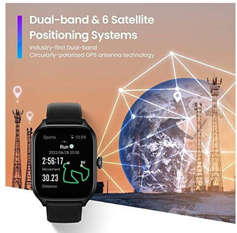 Amazfit GTS 4 Aluminium 43mm Wasserdicht Smartwatch mit Pulsmesser (Autumn Brown)