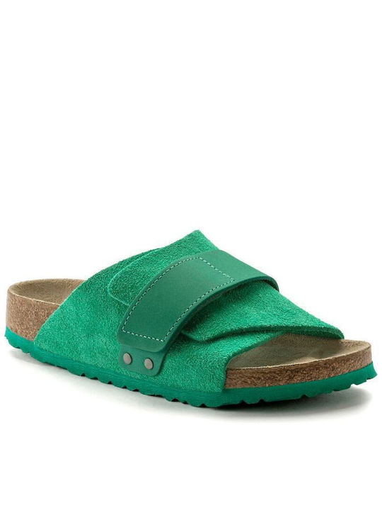 Birkenstock Kyoto Δερμάτινα Σανδάλια Τιρκουάζ