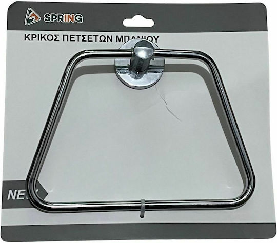Spring SDS-17740 Κρίκος Μπάνιου Μονός με Βίδες Ασημί