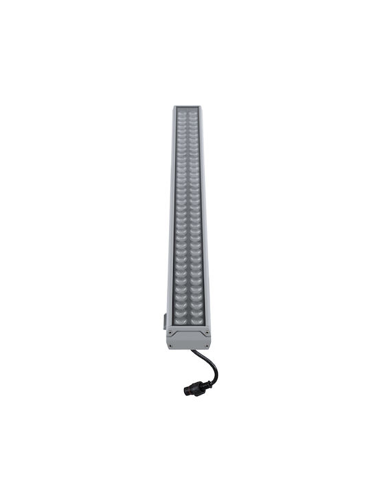 GloboStar Washergaia Außenstehlampe LED Wall Washer 144W RGBW IP67 Silber
