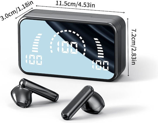 S20 Earbud Bluetooth Handsfree Căști cu Rezistență la Transpirație și Carcasă de Încărcare Negru