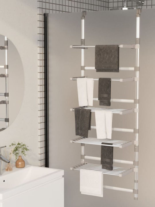 vidaXL Aluminum Folding Hanging Clothes Drying Rack 50x25cm