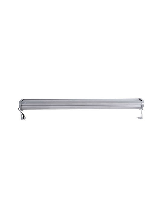 GloboStar Washergaia Außenstehlampe LED Wall Washer 216W mit Warmes Weiß Licht IP67 Silber