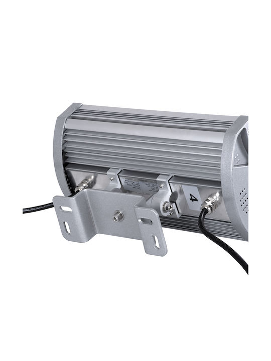 GloboStar Flood-Tena Outdoor Floor Lamp LED Wall Washer 72W RGBW IP65 Silver