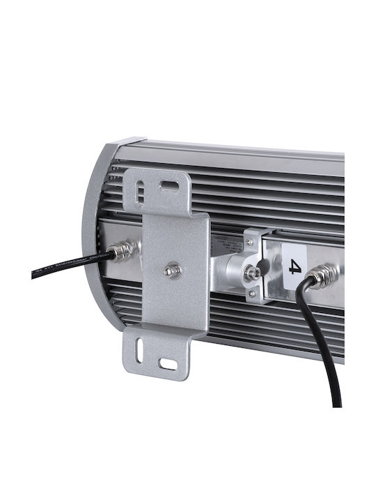 GloboStar Flood-Tena Outdoor Floor Lamp LED Wall Washer 72W RGBW IP65 Silver