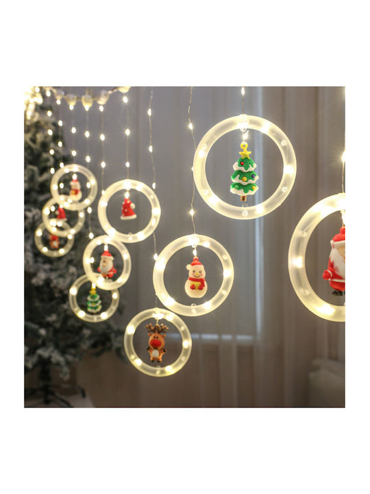125 Lights LED 3m. Warm White type Curtain 1pcs
