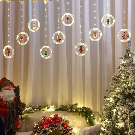 125 Светлини LED 3m. Топъл бял тип Завеса 1бр