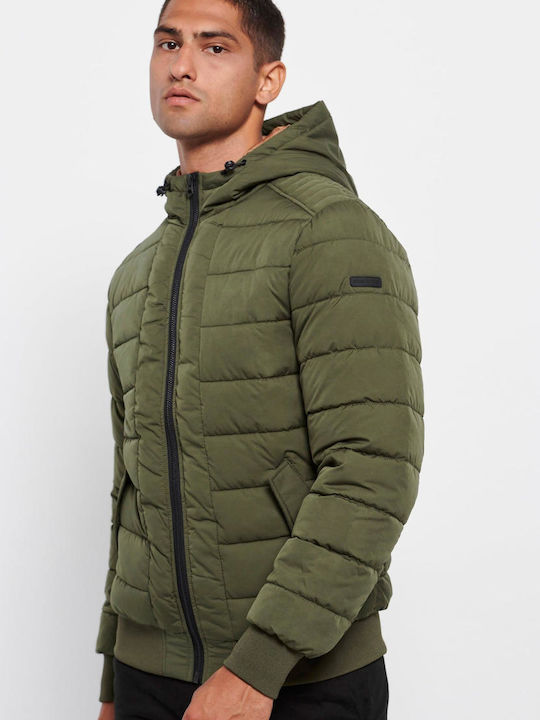 Garage Fifty5 Men's Winter Puffer Jacket Khaki