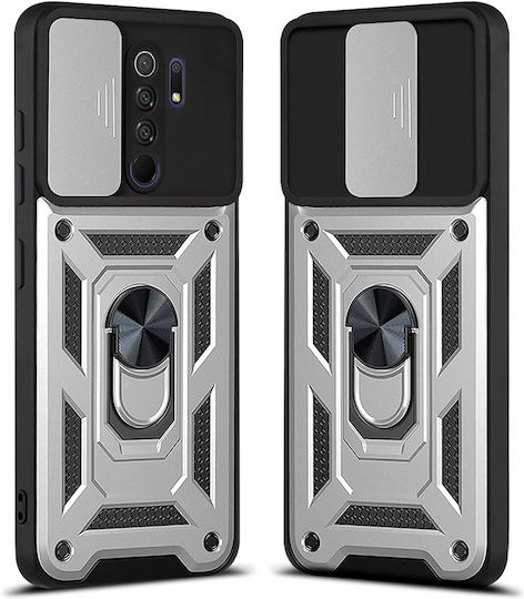 Bodycell Armor Slide Back Cover Plastic Argintiu (Redmi 9)