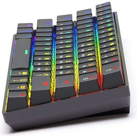 Savio Blackout Gaming Μηχανικό Πληκτρολόγιο 60% με Outemu Brown διακόπτες και RGB φωτισμό (Αγγλικό US)