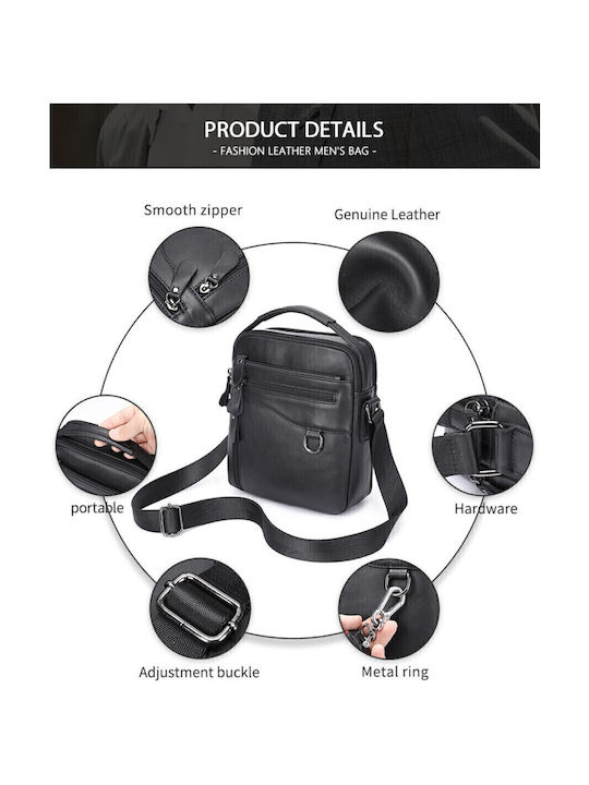 Leder Herrentasche Schulter / Crossbody Braun