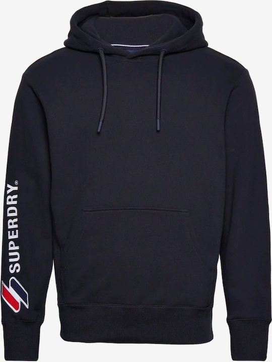 D2 Code Sweatshirt with Hood Navy