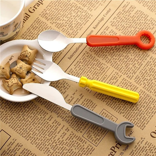 Gadget Master Set Tacâmuri pentru bebeluși Unelte din Metal Multicolore 3buc